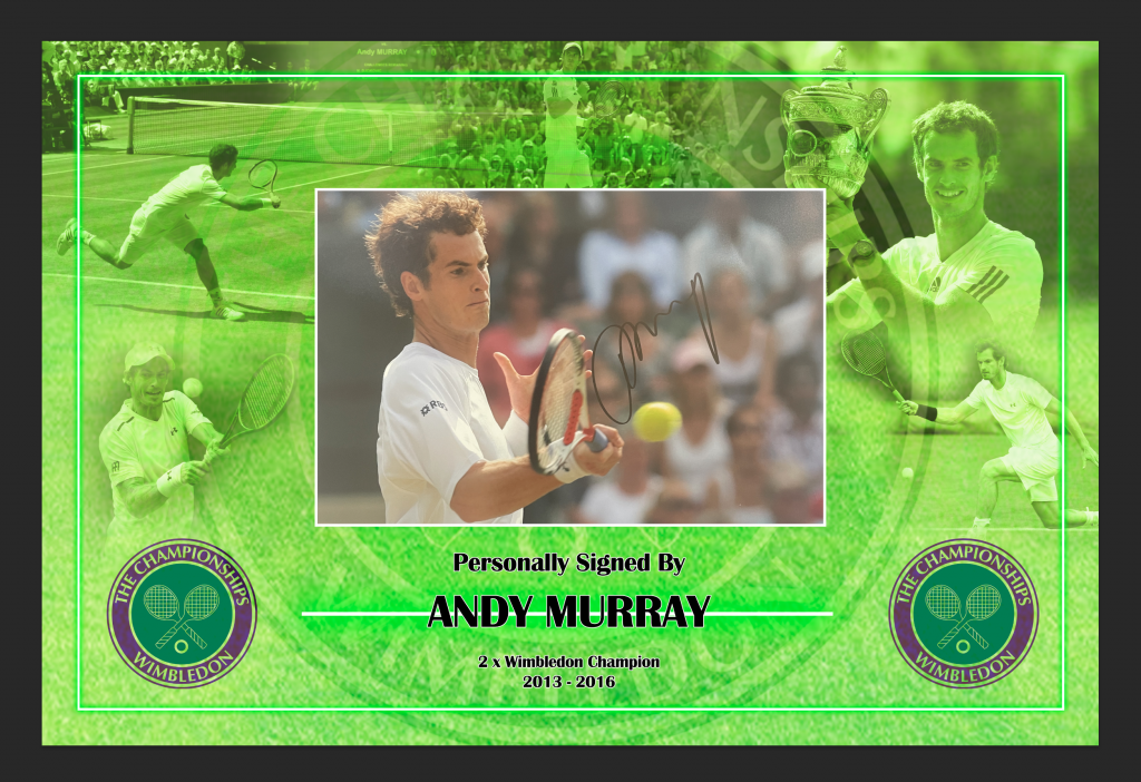 Andy Murray Signed Display
