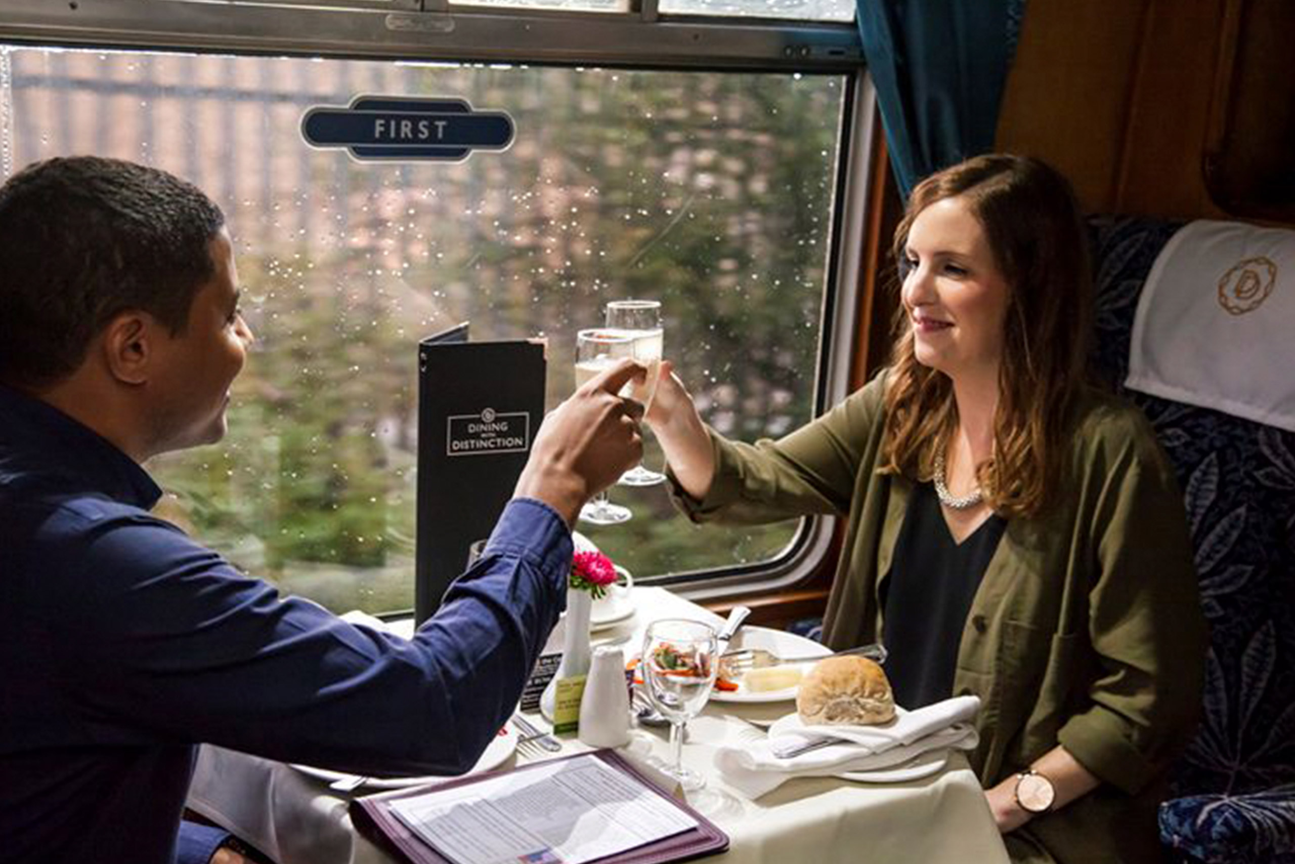 Northern Belle Luxury Train Day Trip with Brunch and Dinner for Two