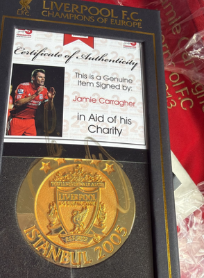 Signed Jamie Carragher Shirt & Medal